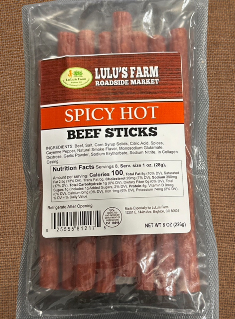 Spicy Hot Beef Sticks – The Chili Guys | Lulu's Farm Spicy Hot Beef Sticks – The Chili Guys | Lulu's Farm