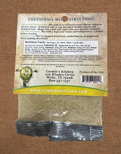 Jalapeno Chesse & Artichoke Cheeseball Mix