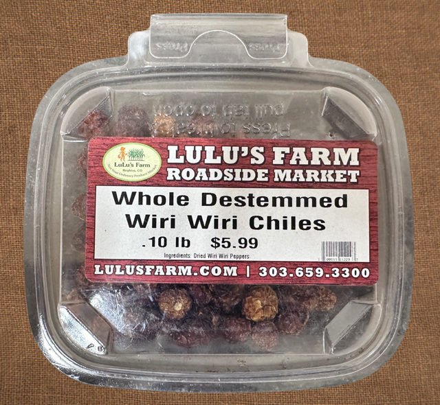 Wiri Wiri Chiles, Whole Destemmed
