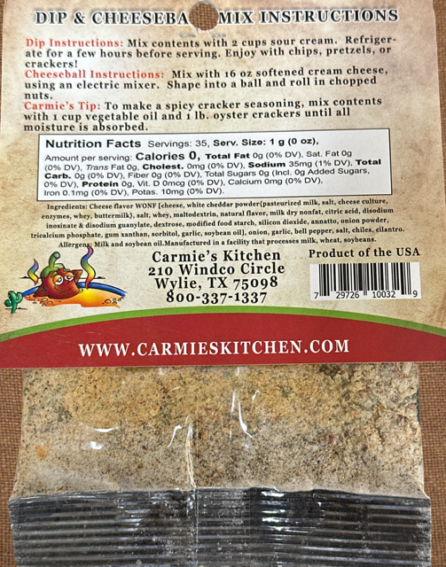 Chipotle Cheddar Dip & Cheeseball Mix