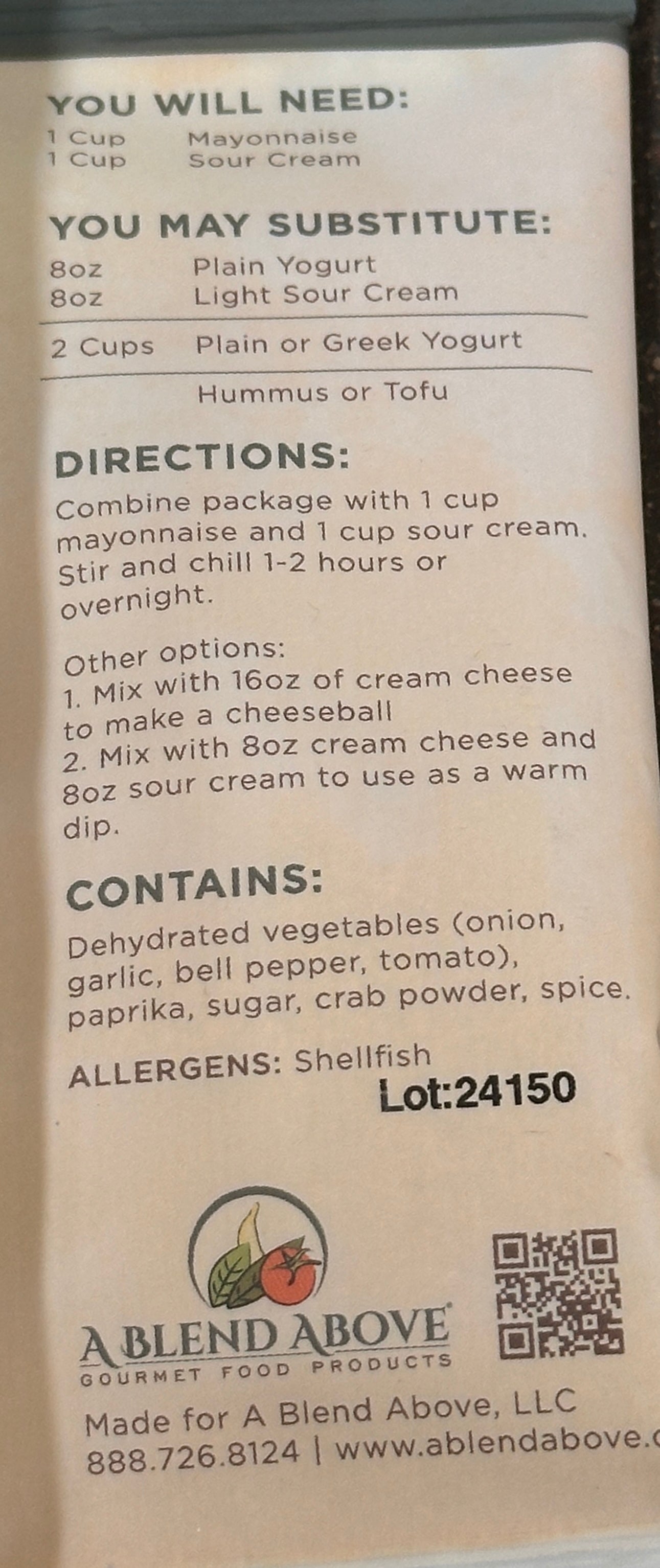 King Crab Dip Mix