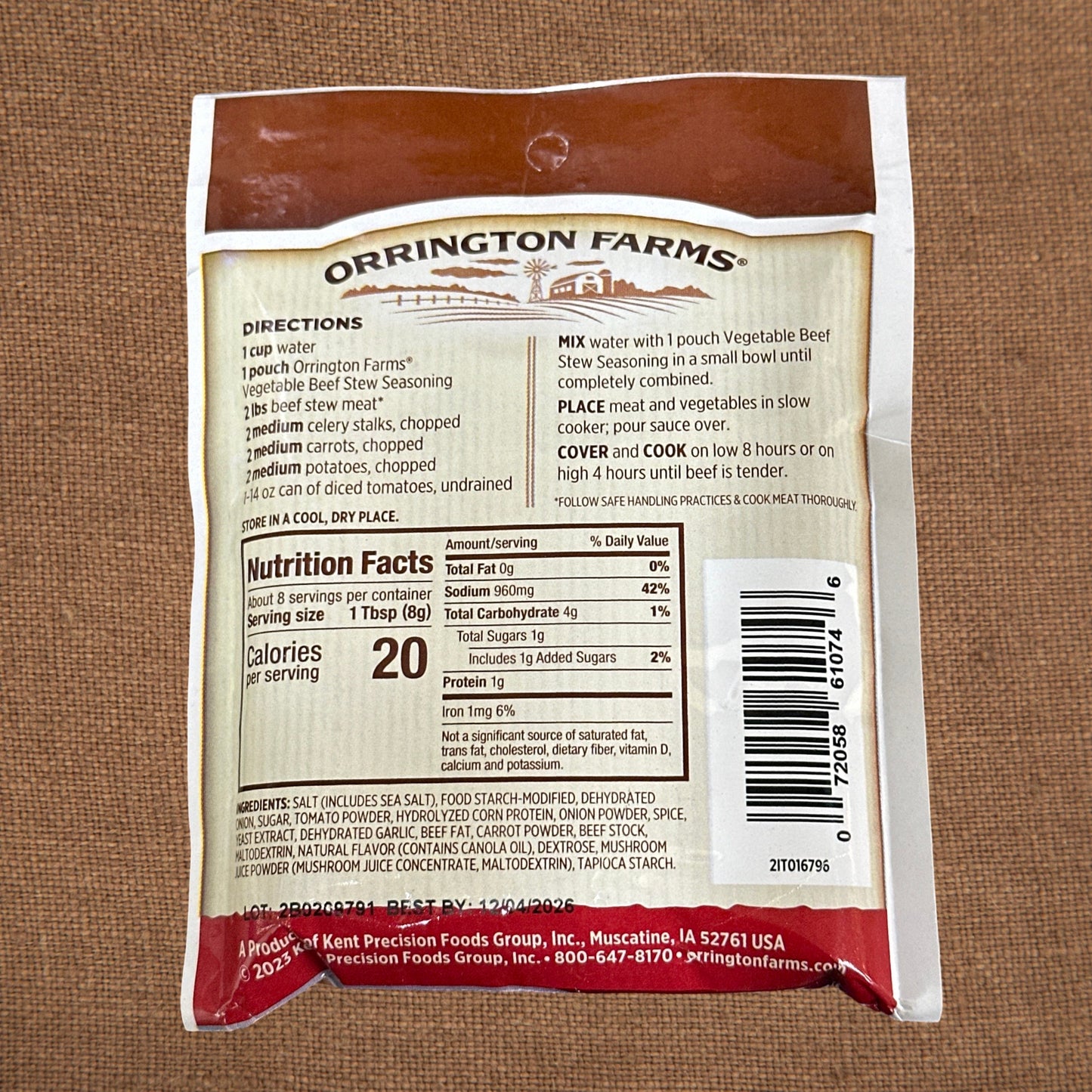 Vegetable Beef Stew Seasoning