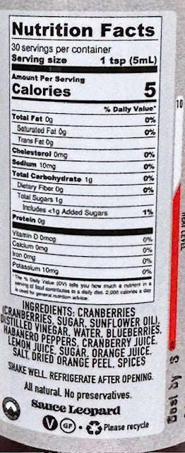 Bird Blood- Cranberry Habanero