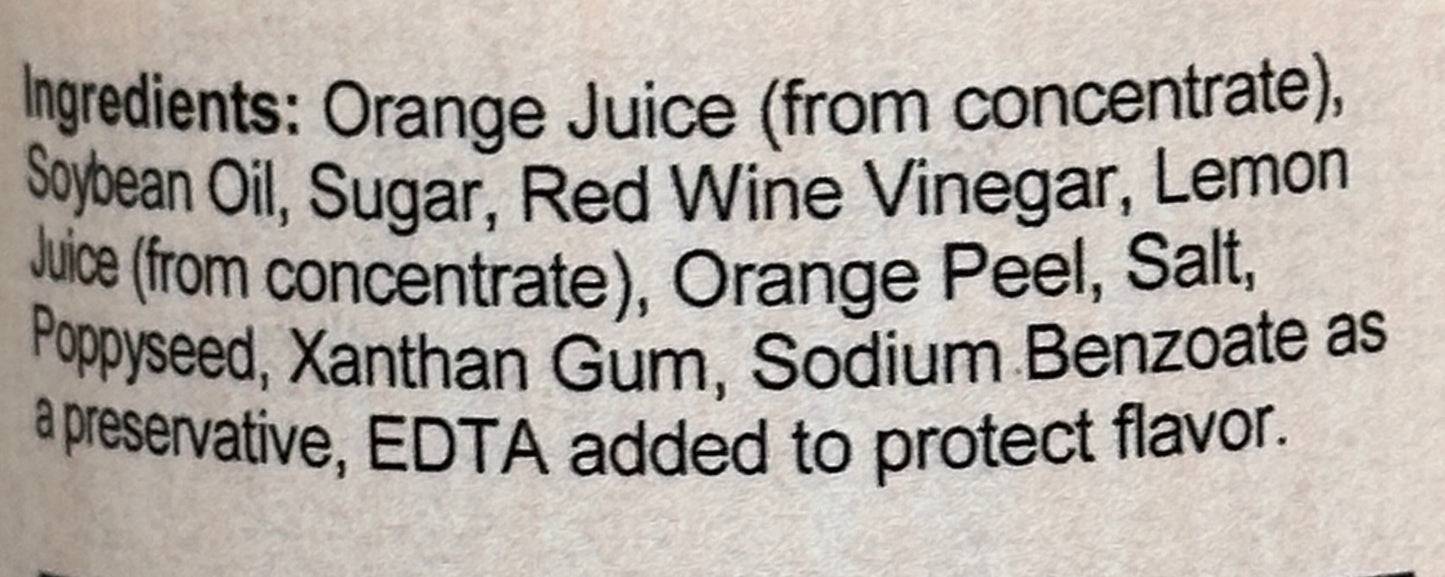 Orange Poppyseed Dressing