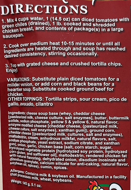 Chicken Enchilada Soup Mix