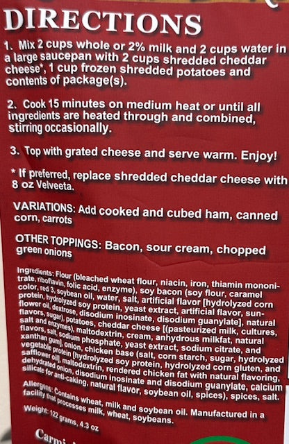 Loaded Baked Potato Soup Mix