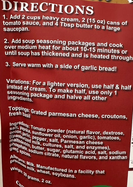 Tomato Basil Soup Mix