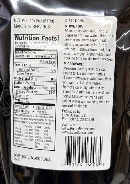 Refried Black Beans with Salt