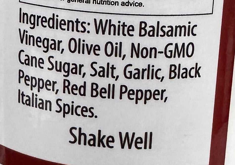 White Balsamic Italian Dressing & Marinade