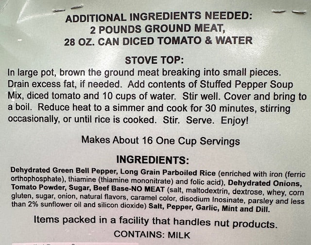 Stuffed Pepper Soup Mix