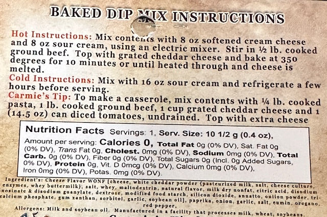Baked Chili Cheese Dip Mix