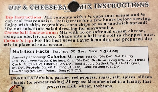 Manana Mexican Dip & Cheeseball Mix