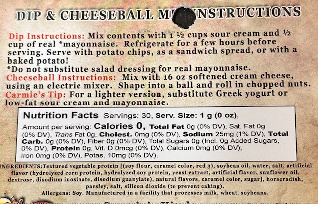 Bacon Horseradish Dip & Cheeseball Mix