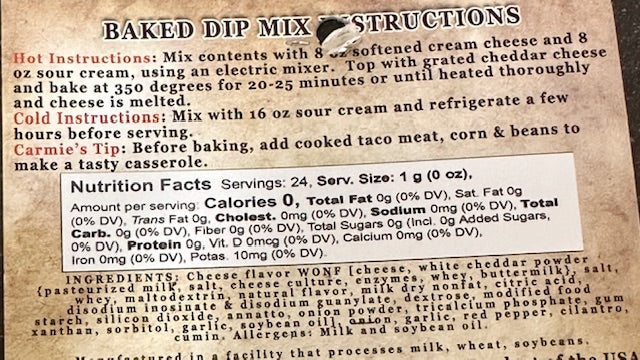 Baked Enchilada Dip Mix