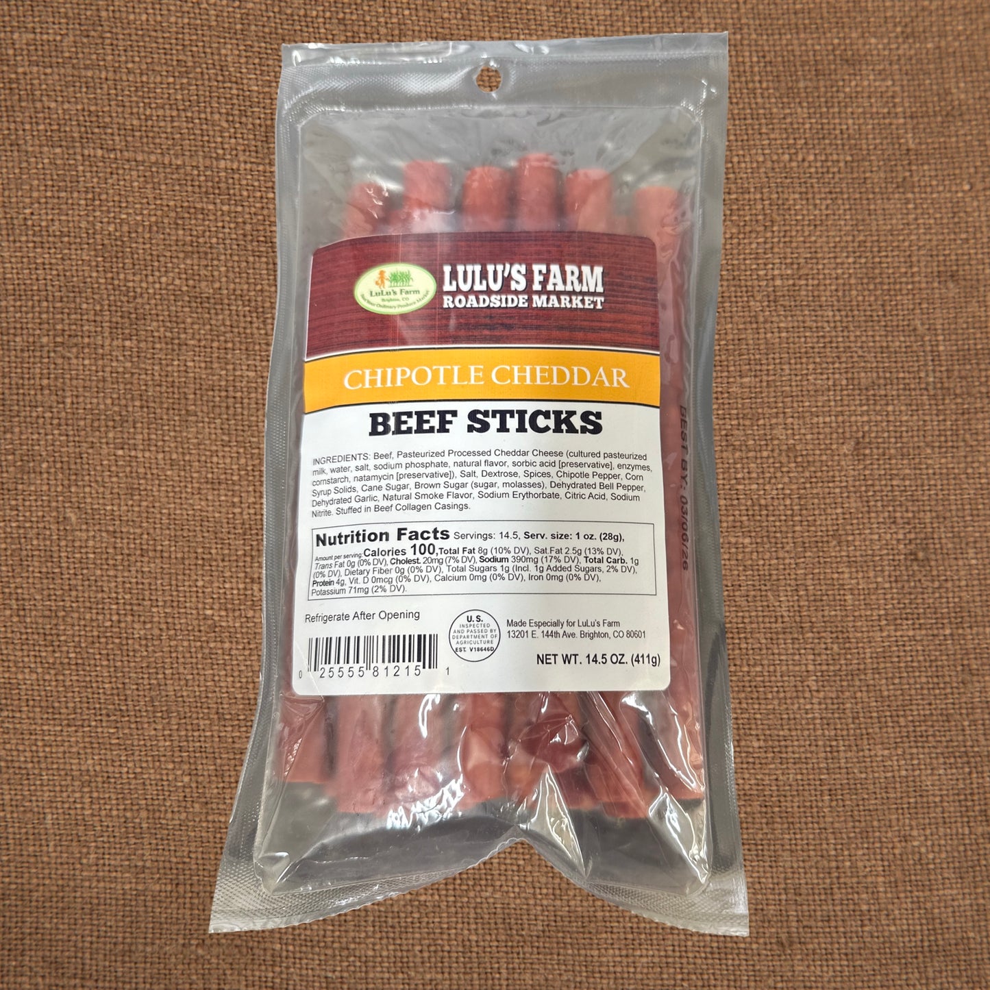 Chipotle Cheddar Beef Sticks