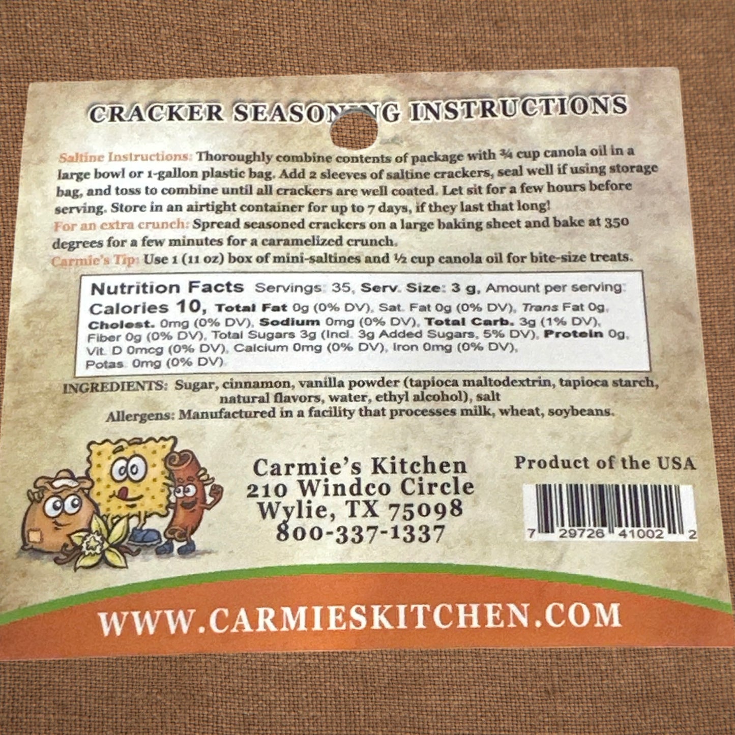 Snickerdoodle Cracker Seasoning Mix