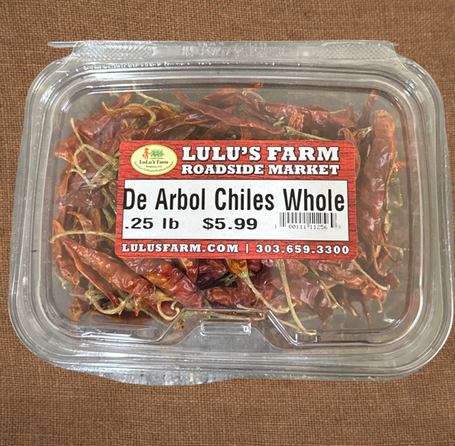 De Arbol Chiles Whole W/Stem