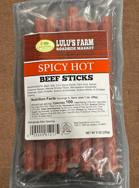 Spicy Hot Beef Sticks