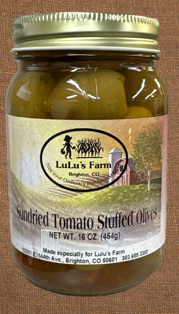 Sundried Tomato Stuffed Olives