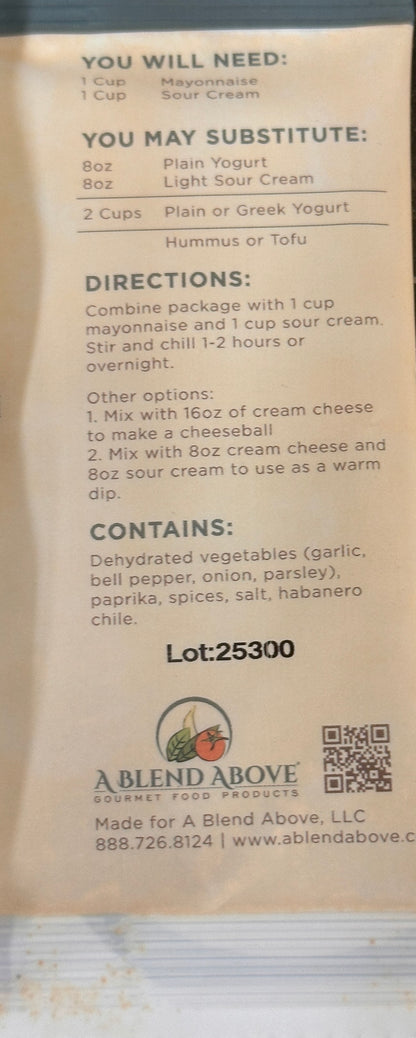 Habanero Green Chili Dip Mix