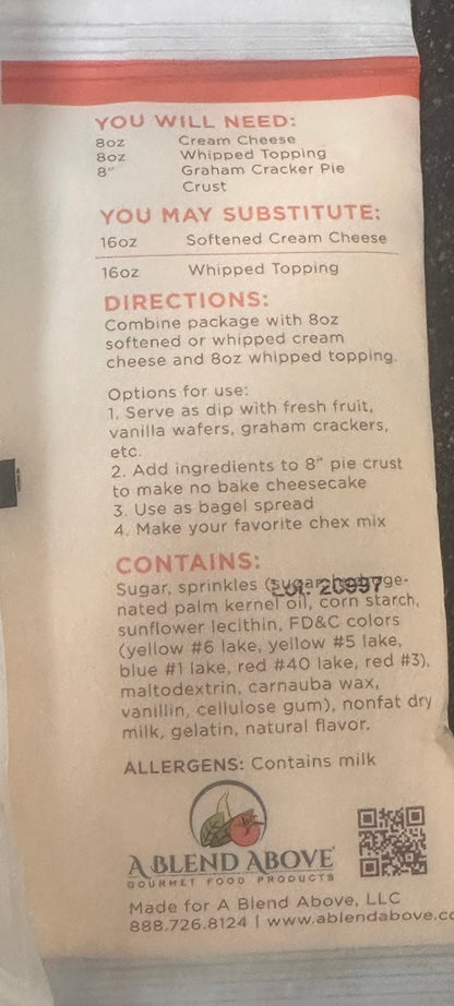 Birthday Cake Dessert Mix