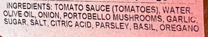 Portabello Mushroom Pasta Sauce