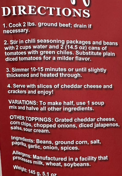 Campfire Chili Soup Mix