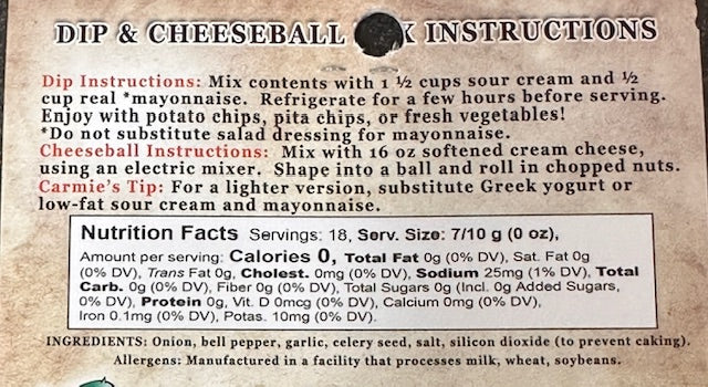 Caramelized Onion Dip & Cheeseball Mix