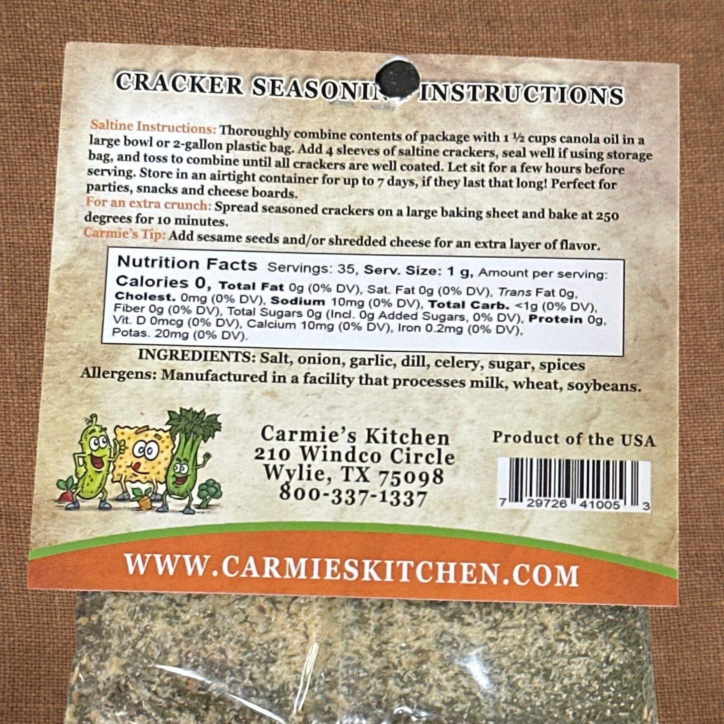 Garden Dill Cracker Seasoning Mix